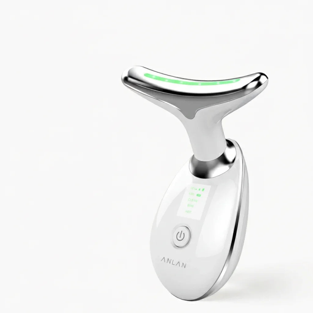 Appareil de beauté Nova blanc pour massage et soin anti-rides du cou et visage.